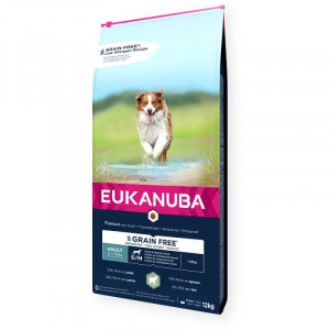 EUKANUBA DOG S/M LAMB GRAIN FREE sausā barība suņiem Jērs 12kg